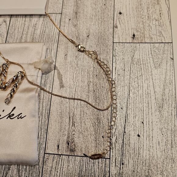 Ettika Women's 18K Gold-plated & Cubic Zirconia Initial M Pendant Necklace - Picture 3 of 6